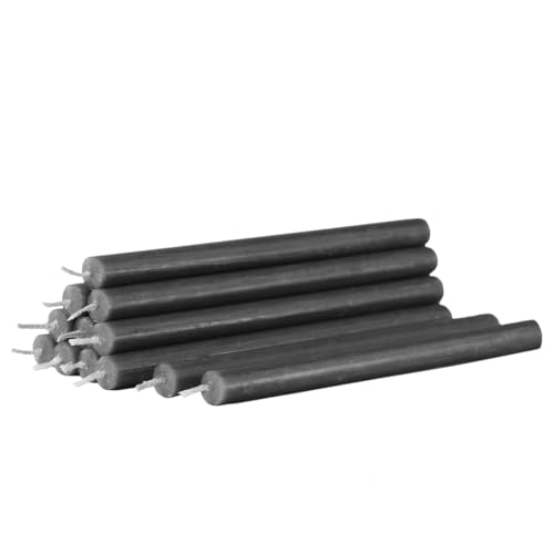 Stoff Nagel Candles for Candle Holder Anthracite (12-Piece)