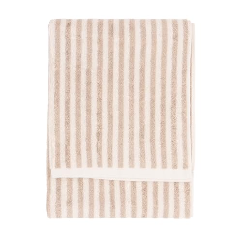 Yard Hebden Hand Towel – Ultra Soft 100% Cotton Terry Striped Luxury Bathroom Towel (Natural – 50x100cm)