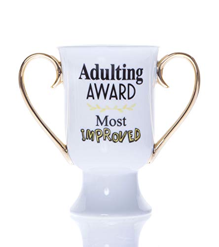 Boxer Gifts Adulting Award Trophy Shaped Novelty Mug - Funny Gift for Birthday Christmas Graduation Secret Santa