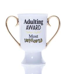 Boxer Gifts Adulting Award Trophy Shaped Novelty Mug - Funny Gift for Birthday Christmas Graduation Secret Santa