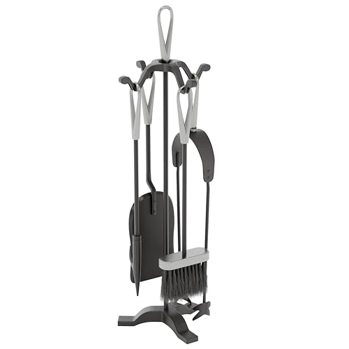 Fire Vida Buxton Companion Set, Metal, Black/Nickel, 5-Piece