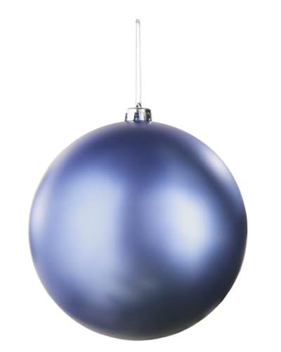 WeRChristmas Ice Blue Matt Extra Large Christmas Bauble 20 cm, Shatterproof