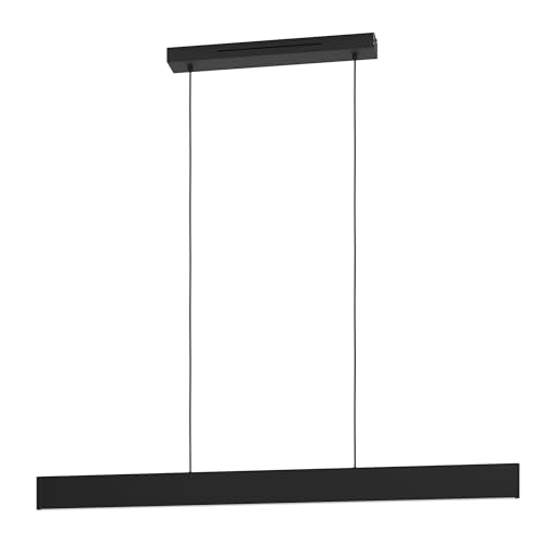 Eglo Connect.Z Smart Home LED Pendant Lighting Andreas-Z, ZigBee Ceiling Light Fitting, app and Voice Control Alexa, tunable White (Warm – Cool White), RGB, dimmable Hanging lamp, Black Metal