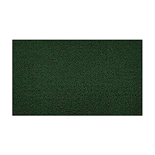 Nicoman Embossed Spaghetti Door Mat Dirt-Trapper Jet-Washable Doormat 70x43cm (Green, PLAIN) - Use on Carpet ONLY