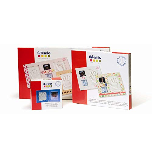 Artemio 12.5 x 12.5 x 1.2 cm Wooden Photo and Imprint Baby Frame, White