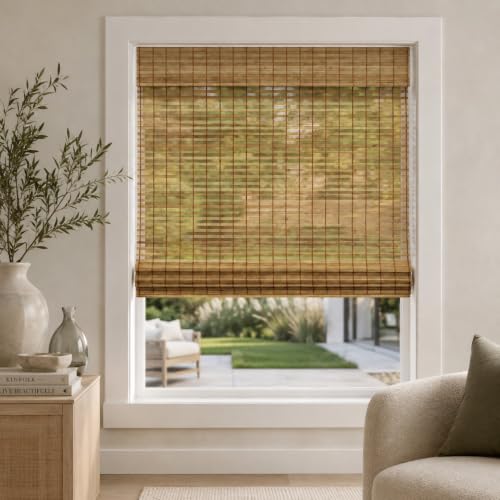 "CHICOLOGY Bamboo Patio Venetian Blind 31"" x 64"" Squirrel"