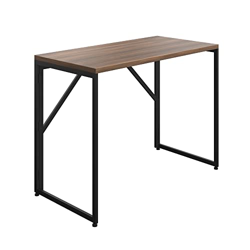 Office Hippo Home Office Desk, Quick Assembly, Folding Frame with Click On Top, Engineered Wood, Dark Walnut, 100.5 x 50 x 76 cm, OHD11BKDW