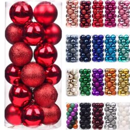 "Emopeak 24Pcs Christmas Balls Ornaments for Xmas Christmas Tree - Shatterproof Christmas Tree Decorations Hanging Ball for Holiday Wedding Party Decoration (Red, 2.5""-6.2CM)"