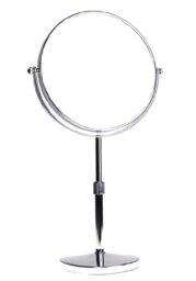 HIMRY Stand Height-Adjustable 10x Magnification, 8 Inch, Mirror 360 ° rotating chrome Vanity Mirror Shaving Mirror Bathroom Mirror, Standard + 10 Magnification, KXD3114 10x