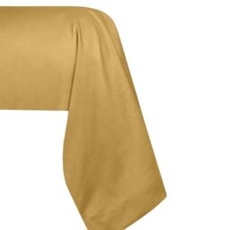 STOF - Bolster pillowcase - Size 45 x 185 cm - Quality cotton percale - 100% Oeko-Tex certified cotton - Mustard colour - Elysee model - Bed linen for the home