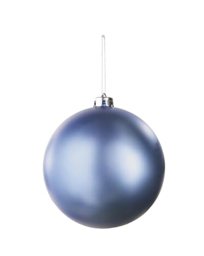 WeRChristmas Ice Blue Matt Extra Large Christmas Bauble 15 cm, Shatterproof