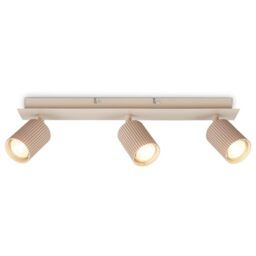 BRILONER - Ceiling Light, Adjustable, GU10 Socket, max. 9W, Spotlight, Ceiling Lights Living Room, Lights for Bedroom, Hallway, Kitchen, Spot Lamp, Lounge, 45 cm, Beige