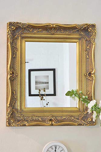 Fabulous Mirrors Large Antique Gold Shabby Chic Decorative Framed BEVELLED Wall Mirror 30inch x 26inch (76cm x 66cm) Stunning Quality - Ready to Hang - ITV Show Supplier