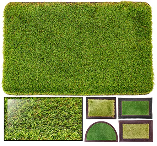 LucaHome – Doormat Entrance Home 40 x 60 cm Artificial Grass Non-Slip Base, Doormat, Easy Cleaning, Absorbent Doormat for Outdoor and Indoor