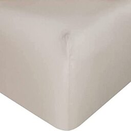 Sleepdown Fitted Sheet Plain Warm Cosy Breathable Super Soft 100% Bamboo Bedsheet Bed Linen 32cm Extra Deep Pockets - Natural - King, (5056242894681)