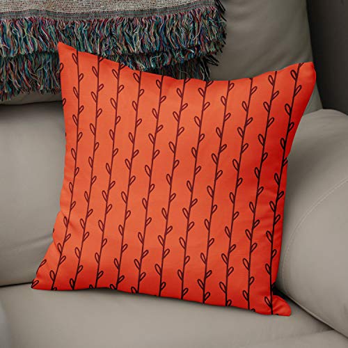 Bonamaison Decorative Cushion Cover Orange & Bordeux, Throw Pillow Covers, Home Decorative Pillowcases for Livingroom, Sofa, Bedroom, Size: 50x50 Cm - Designed and Manufactured in Turkey