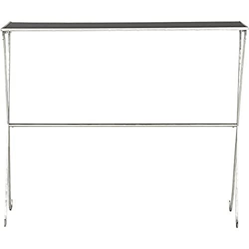 SAFAVIEH Modern Accent Table with Iron Legs, in Silver and Black, 106 X 33 X 90.17