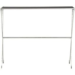 SAFAVIEH Modern Accent Table with Iron Legs, in Silver and Black, 106 X 33 X 90.17