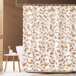Dazzlewall Fall Orange Shower Curtain for Bathroom Mould & Mildew Resistant
