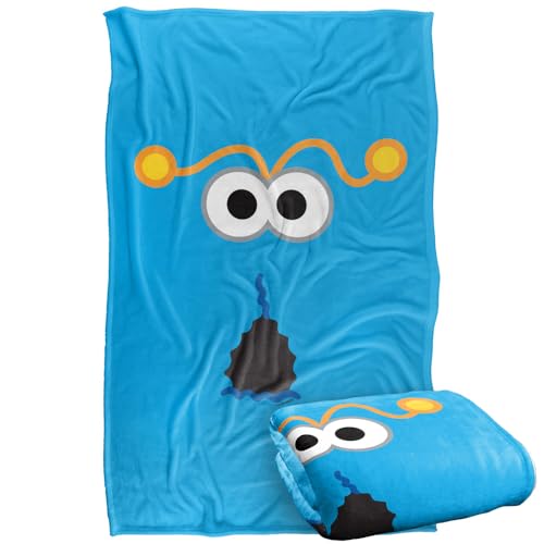 Sesame Street Big Face Yipyips Martian Silky Touch Super Soft Throw Blanket 91 x 147 Cm