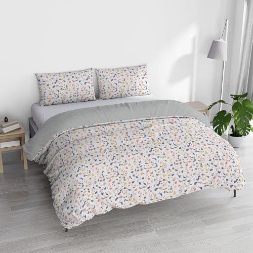 Italian Bed Linen Watercolor Duvet Cover Set with Digital Print, Double, WT 17