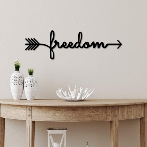 Stylish Black Decorative Metal Wall Accessory, 62 x 19 cm, 100% Metal, 1.5 mm Thickness, Lightweight & Modern Design for Home Decor