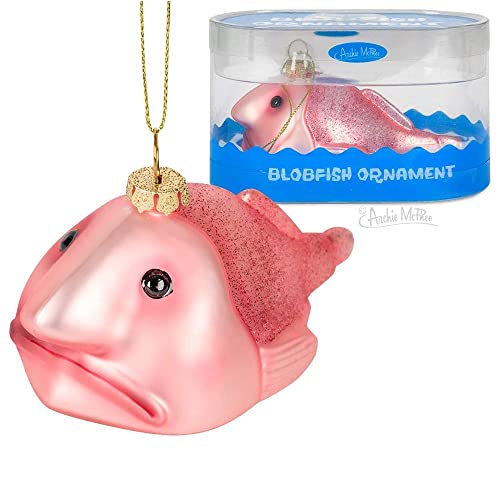 Accoutrements Blobfish Blown Glass Christmas Ornament