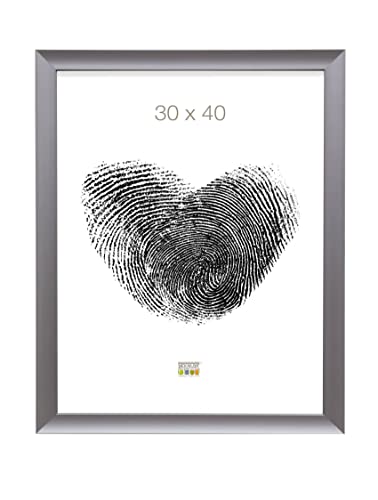 Deknudt S021D7_30.0x40.0 Metal Photo Frame, Picture Frame, Picture Frames, Grey, 30 x 40 cm