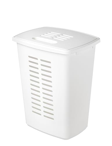 Orthex Laundry basket 60 L - White - Home, bathroom, laundry, toys, magazines, sports gear - Ergonomic Handles - L49 x W38 x H60 cm