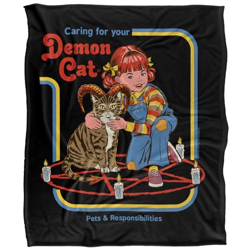 Steven Rhodes Caring For Your Demon Cat Silky Touch Super Soft Throw Blanket 152 X 127 Cm