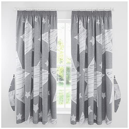 GC GAVENO CAVAILIA Premium Childrens Duvet Covers OR Toddler Fitted Sheets OR Kids Curtains For Bedroom, Grey, 66X72, 31584155