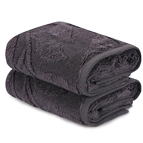 WELL HOME MOBILIARIO & DECORACIÓN Hand Towel Set (2 Piece) Dark Grey