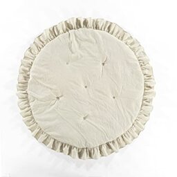 "Lush Decor Baby Round Ruffle Play Mat, 36"" Diameter, Neutral"