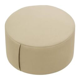 Relaxdays meditation cushion, yoga & mindfulness, floor seat, removable cover, H x D: 13 x 33 cm, zafu, cotton, beige