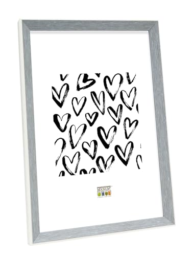 Deknudt S46CH7_13.0x13.0 Photo Frames, Resin, WeissGrauGrey, 13 x 13 cm