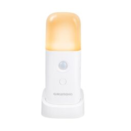 Grundig Portable Sensor Lamp - LED Night Light with Motion Sensor - 120 Lumens - USB-C Rechargeable - Stand Included - White