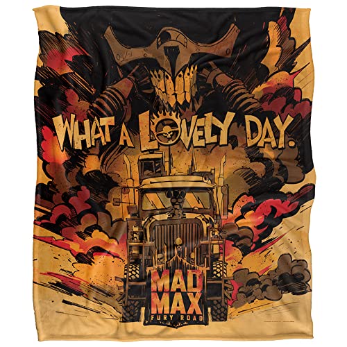 Mad Max What A Lovely Day Silky Touch Super Soft Throw Blanket 152 X 127 cm, White