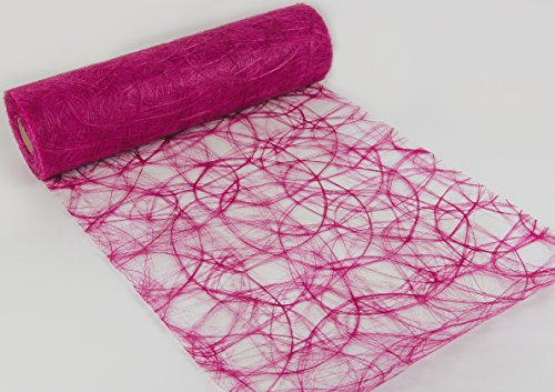 Protinam Sizoweb Pink Table Runner 25 Metre Roll for Decorating Easter Christmas Wedding Christening (30cm x 25m)