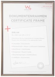 walther Design Picture Frame Steel 21 x 29,7 cm (DIN A4) with Art Glass 3-Pack, New Lifestyle Plastic Frame KVX130D3