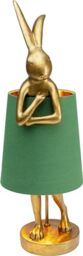 KARE Design Table Lamp Animal Rabbit, Gold and Green, Shade Linen, Bar Steel, Bedside Lamp, Elegant Lighting, Room Decor, Bedroom, Living Room, Bulb not Included, 68 x 23 x 26 cm (H/W/D)