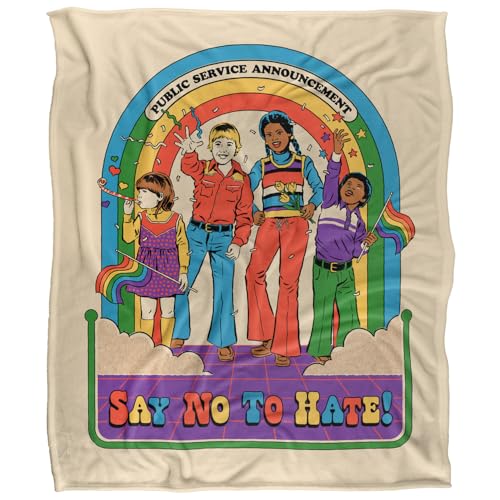 Steven Rhodes Say No To Hate Silky Touch Super Soft Throw Blanket 152 X 127 Cm