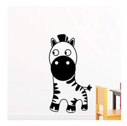 Ambiance-Live Children Zebra Wall Sticker – 55 cms wide x 30 cm Black