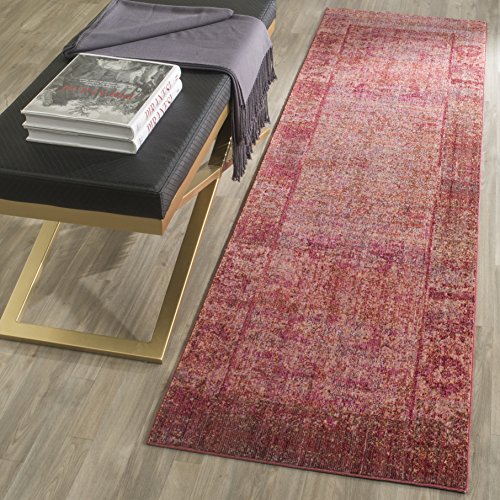 Safavieh Metro-Mod Indoor Woven Runner Area Rug, Mystique Collection, MYS920, in Fuchsia / Multi, 69 X 244 cm for Living Room, Bedroom or Any Indoor Space