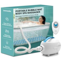 SereneLife Bubble Bath Spa Mat, Bath Jets Machine Massager