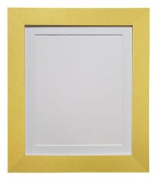 FRAMES BY POST Metro Picture Photo Frame Gold with White Mount 30 x 24 Image Size 24 x 20 Inch Plastic Glass
