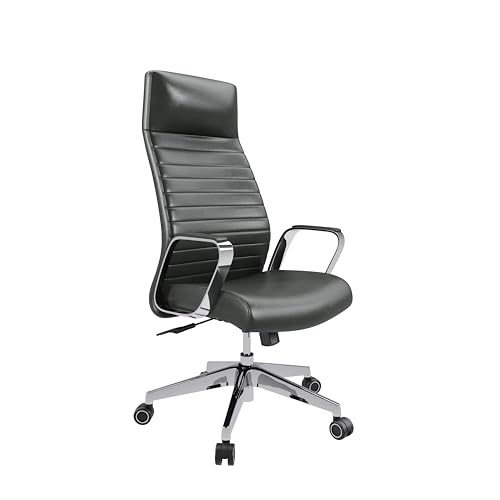 Office Hippo DAWN HIGH BACK LEATHER EXECUTIVE CHAIR I BLACK PU