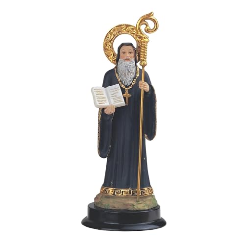 "ICE ARMOR 5"" H St Saint San Benito Abad Statue Holy Figurine Statue Decoration Office Desk/Home/Living Room/Table Decor, Perfect House Warming Gifts for New Home"