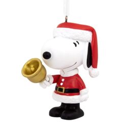 Hallmark Snoopy Hanging Ornament, Peanuts Comics, Resin, Red, White, Green