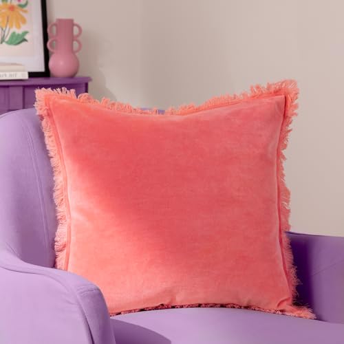 furn. Gracie Velvet Fringed Polyester Filled Cushion