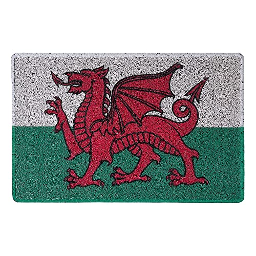 Nicoman Wales Dragon Flag Doormat Door Mat-(60x40cm, Wales)